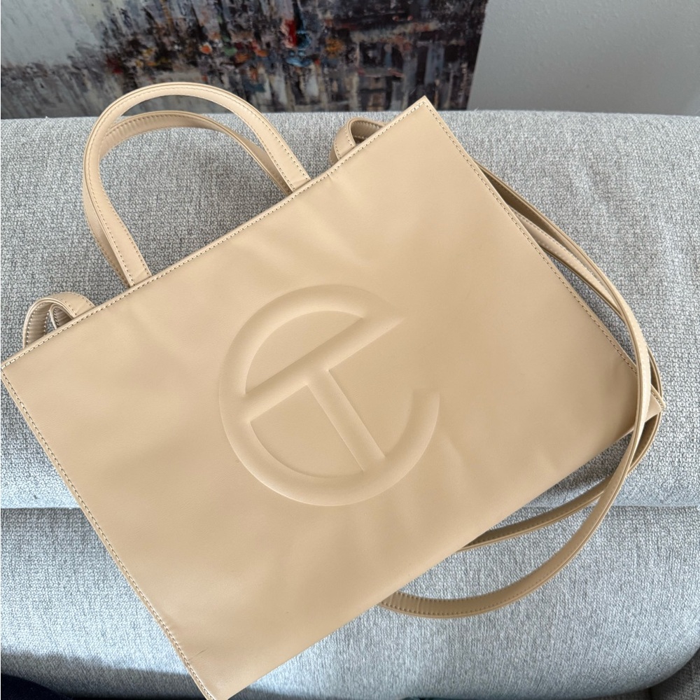 Telfar Bag shopping bag, medium sized, beige
